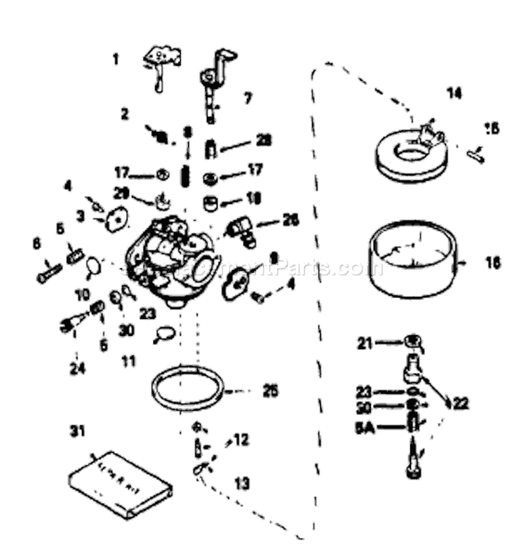 Page A Diagram and Parts List for 9085-1  Briggs and Stratton Generator